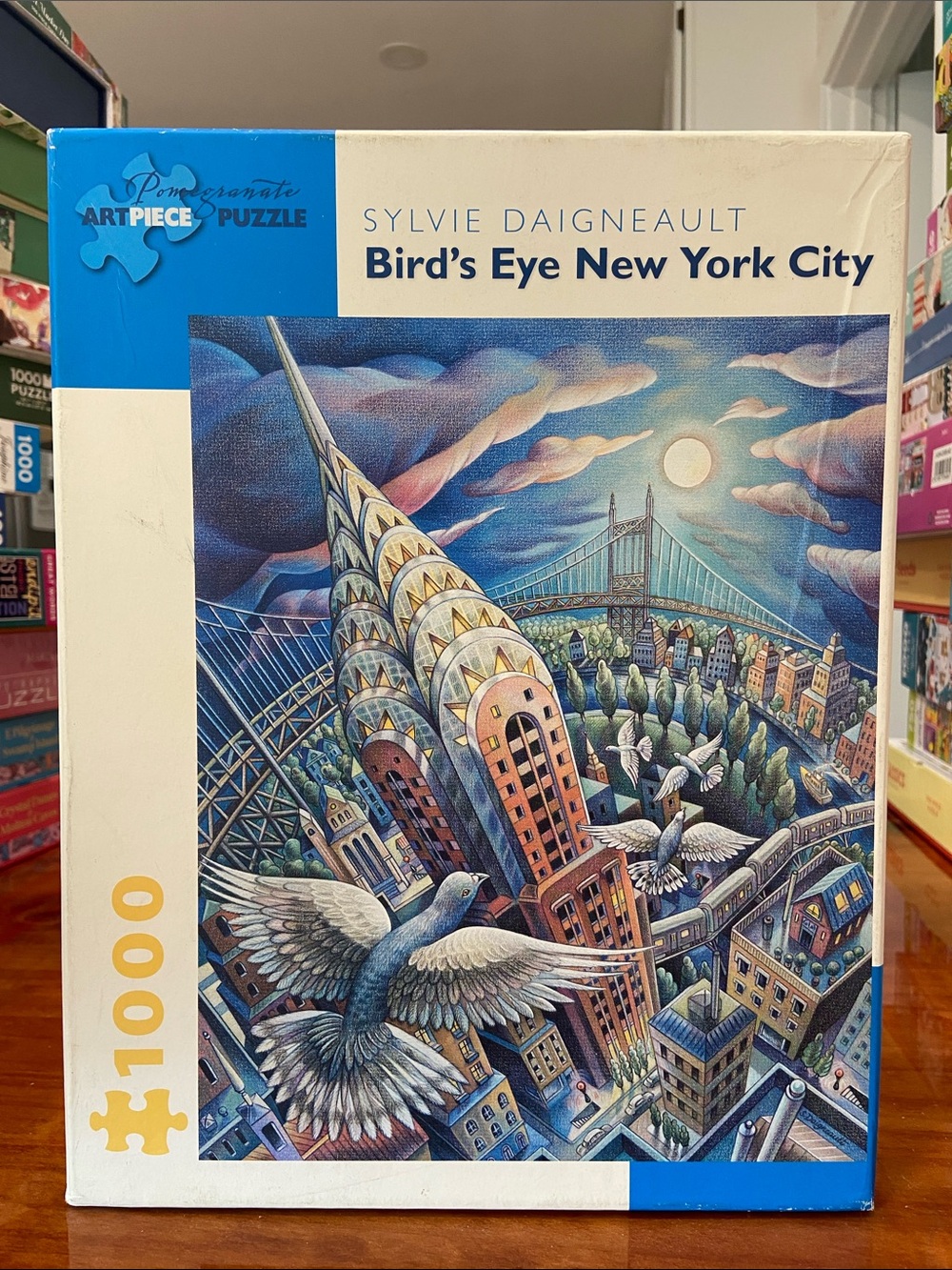 Pomegranate Sylvie Daigneault Bird's Eye New York City - 1000 Piece Puzzle